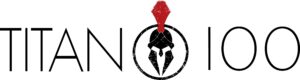 Black Red White Titan 100 award logo