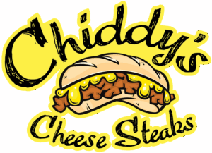 Chiddy’s Cheese Steaks logo featuring a delicious sandwich